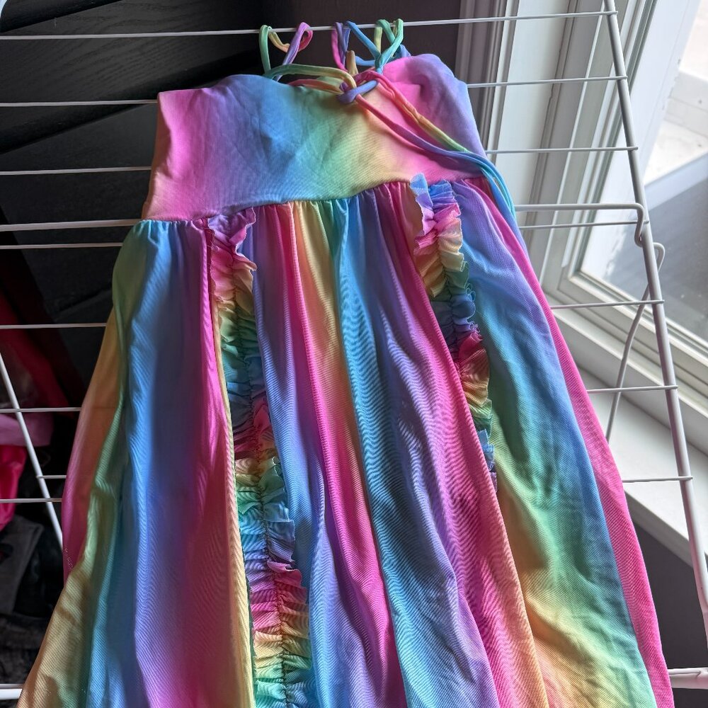 Rainbow Icecream Frills On Frills Dress Blackmilk